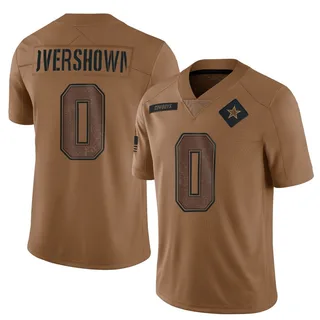 DeMarvion Overshown Dallas Cowboys Men's Limited 2023 Salute To Service Nike Jersey - Brown