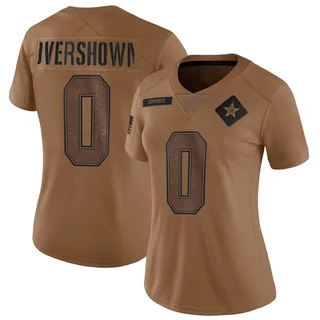 DeMarvion Overshown Dallas Cowboys Women's Limited 2023 Salute To Service Nike Jersey - Brown