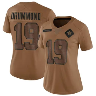 Dontario Drummond Dallas Cowboys Women's Limited 2023 Salute To Service Nike Jersey - Brown