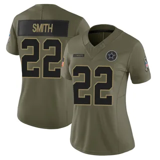 Emmitt Smith Dallas Cowboys Women's Limited 2025 Salute to Service Nike Jersey - Olive