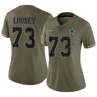 Joe Looney Dallas Cowboys Women's Limited 2022 Salute To Service Nike Jersey - Olive