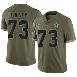 Joe Looney Dallas Cowboys Youth Limited 2022 Salute To Service Nike Jersey - Olive