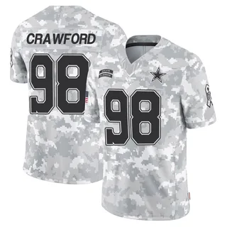 Men's Tyrone Crawford Dallas Cowboys Men's Limited Arctic Camo 2024 Salute to Service Nike Jersey
