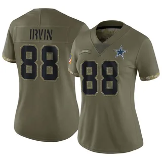 Michael Irvin Dallas Cowboys Women's Limited 2022 Salute To Service Nike Jersey - Olive
