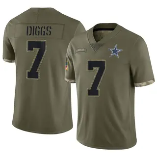 Trevon Diggs Dallas Cowboys Men's Limited 2022 Salute To Service Nike Jersey - Olive