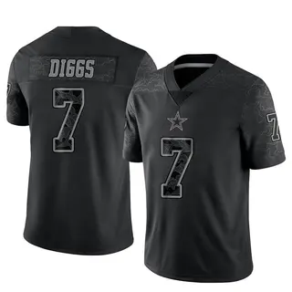 Trevon Diggs Dallas Cowboys Men's Limited Reflective Nike Jersey - Black