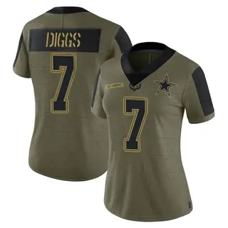 Trevon Diggs Dallas Cowboys Women's Limited 2021 Salute To Service Nike Jersey - Olive