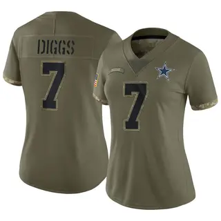 Trevon Diggs Dallas Cowboys Women's Limited 2022 Salute To Service Nike Jersey - Olive