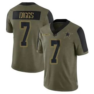 Trevon Diggs Dallas Cowboys Youth Limited 2021 Salute To Service Nike Jersey - Olive