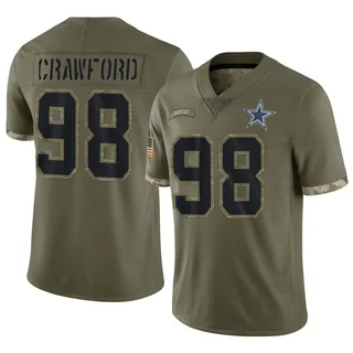 Tyrone Crawford Dallas Cowboys Men's Limited 2022 Salute To Service Nike Jersey - Olive