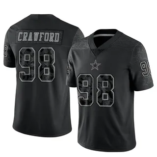 Tyrone Crawford Dallas Cowboys Men's Limited Reflective Nike Jersey - Black