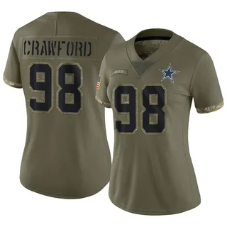 Tyrone Crawford Dallas Cowboys Women's Limited 2022 Salute To Service Nike Jersey - Olive